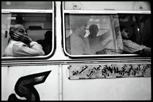 Images Dated 3rd September 2015: Bus passengers, Cairo, Egypt