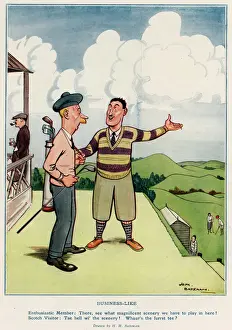 1927 Print of "Business-Like" by H. M. Bateman