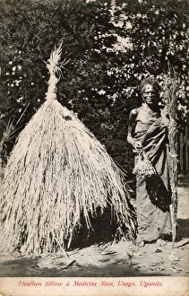 Busoga, Uganda - Heathen Shrine and Medicine Man Busoga, Uganda - Heathen Shrine and Medicine Man