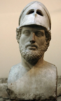 Bust of Pericles (495-429 BC). Roman copy. From Hadrians V Bust of Pericles (495-429 BC). Roman copy. From Hadrians V