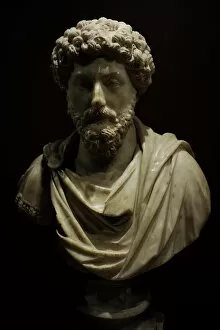 Archaeological Collection: Bust of the Roman emperor Marcus Aurelius (121-180 AD)