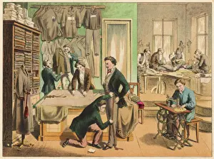 Busy Tailor's Workshop Print