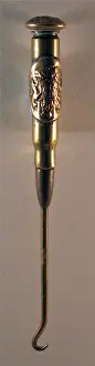 WW1 Military History Prints: Button hook made from a WWI bullet case