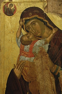 Byzantine Art. Greece. Icon with the Virgin of Tenderness (K Byzantine Art. Greece. Icon with the Virgin of Tenderness (K