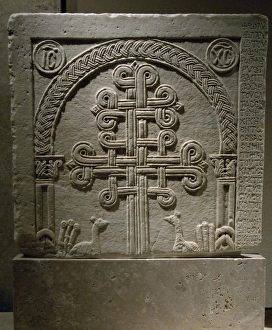 Byzantine Art. Marble slab decorated with reliefs. XI-XII ce Byzantine Art. Marble slab decorated with reliefs. XI-XII ce