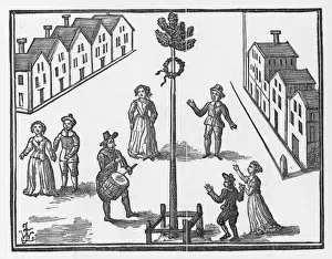 C17 Maypole Print: Village Gathering