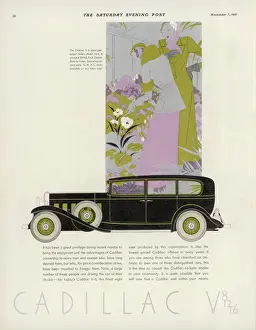 Vintage Car Advertisements Prints: Cadillac Advert