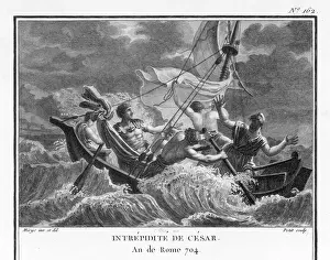 Caesar in a Storm at Sea Print