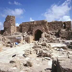 Archaeological Site In Israel Prints: Caesarea / Crusaders gate