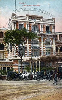 Cairo, Egypt - The front of the Grand Hotel Continental Cairo, Egypt - The front of the Grand Hotel Continental