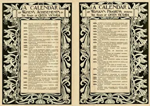 Calendar, Women's Achievements in reign of Queen Victoria Calendar, Women's Achievements in reign of Queen Victoria