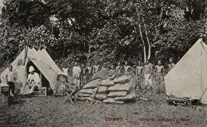 Camp of a European mission doctor in French Congo Camp of a European mission doctor in French Congo