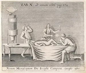 Microscope History Prints: Campanis Microscope