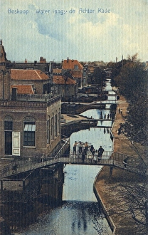 Canal and bridges at Boskoop, Netherlands Canal and bridges at Boskoop, Netherlands