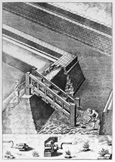 Mechanical Engineering History Prints: Canals, construction technique