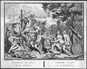 Cannibals / Alive Print: A Peruvian tribe member eaten alive