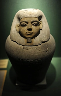Canopic jar. Tomb 57 of Iunefer. Hawara Cemetery. Egypt. C Canopic jar. Tomb 57 of Iunefer. Hawara Cemetery. Egypt. C