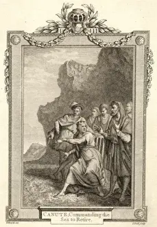 Canute Orders Waves to Retreat - Print