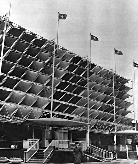 Canvas and aluminium screen, Festival of Britain, London Canvas and aluminium screen, Festival of Britain, London
