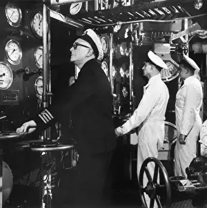 Heinz Zinram Photography Prints: The captain checks the dials