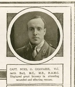 Prints of Captain Noel G. Chavasse was Medical Officer to the 1/ 10th Battalion of the Kings Liverpool Regiment during the First World War World War I Prints: Captain Noel G. Chavasse VC Print