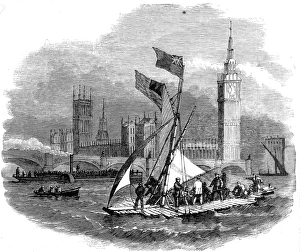 Captain Urquharts Life Preserving Raft, River Thames, 1858 Captain Urquharts Life Preserving Raft, River Thames, 1858