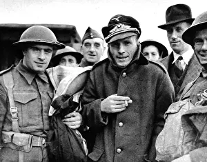 World War Two Pilots Prints: Captured German Pilot at Dover; Second World War, 1940