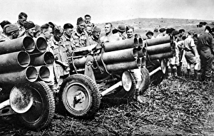 Captured Nebelwerfers in Tunisia; Second World War, 1943 Captured Nebelwerfers in Tunisia; Second World War, 1943