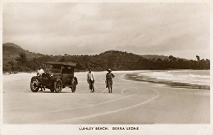 A Car on Lumley Beach, Freetown, Sierra Leone, West Africa A Car on Lumley Beach, Freetown, Sierra Leone, West Africa