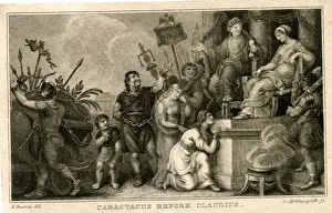 Roman Empire History Prints: Caractacus before Claudius