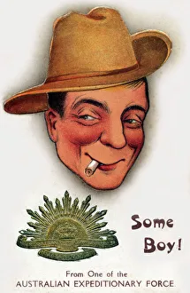 Caricature of a cheeky Australian solder - WW1 Caricature of a cheeky Australian solder - WW1