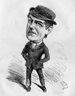 Caricature of George Barrett, English comic actor Caricature of George Barrett, English comic actor