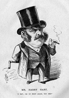 Caricature of Harry Hart, music hall owner Caricature of Harry Hart, music hall owner