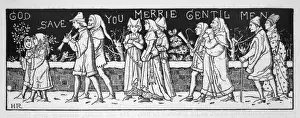 Vintage Christmas Images Prints: Carol Singing / Dressed Up