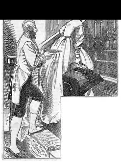 Victorian Era Domestic Scene Prints: Carrying Things