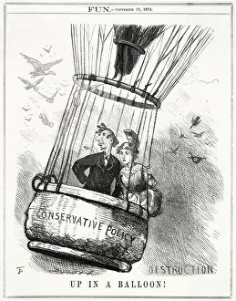 Cartoon, Up In A Balloon (Disraeli and Britannia) Cartoon, Up In A Balloon (Disraeli and Britannia)