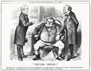 Cartoon, Doctors Differ! (Gladstone and Disraeli) Cartoon, Doctors Differ! (Gladstone and Disraeli)