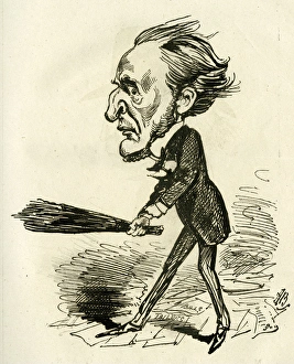 Cartoon, Lord Cairns annoyed by his sons debts Cartoon, Lord Cairns annoyed by his sons debts
