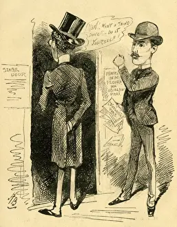 Vintage Theatre Posters UK Prints: Cartoon, A new man in Oldacres part