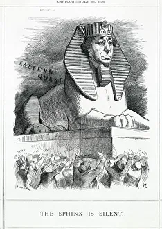 Cartoon, The Sphinx is Silent (Disraeli foreign policy) Cartoon, The Sphinx is Silent (Disraeli foreign policy)