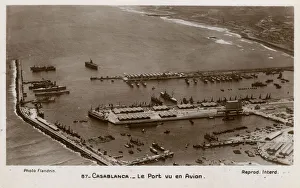 Casablanca, Morocco - Aerial view of the Port Casablanca, Morocco - Aerial view of the Port