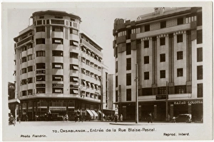 Casablanca, Morocco - Entrance to the Rue Blaise-Pascal Casablanca, Morocco - Entrance to the Rue Blaise-Pascal