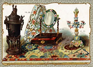 Catalogue illustration, carpet, embroidery, vase, etc Catalogue illustration, carpet, embroidery, vase, etc