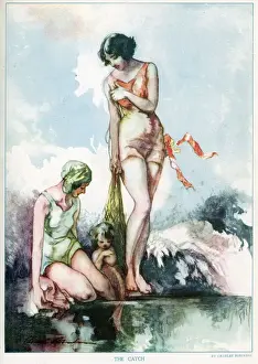 Historical Fantasy Art Prints: The Catch by Charles Robinson