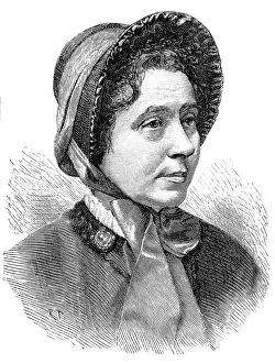 Prints of Engraved portrait of Catherine Booth (1829-1890), nee Mumford, wife of William Booth, founder of the Salvation Army William Booth Prints: Catherine Booth, Engraved Portrait Print c. 1890