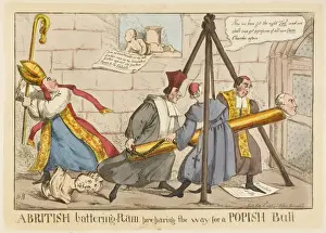 Catholic Emancipation Print: A British battering Ram