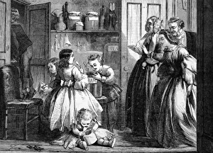 Historical Christmas Scenes Prints: Caught