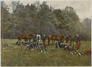 French Military History Images Prints: Cavalry Bivouac