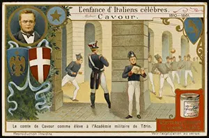 19th Century Military Art Prints: Cavour as a Cadet