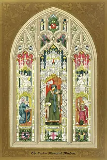 Medieval Stained Glass Prints: Caxton Window